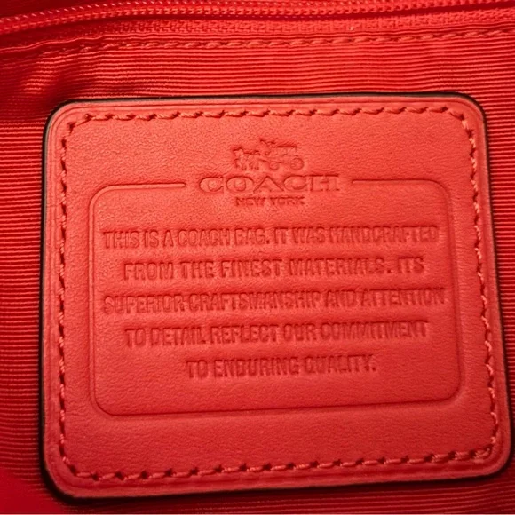 Coach Brown and Red Signature Tote Bag - Used - Picture 8 of 10